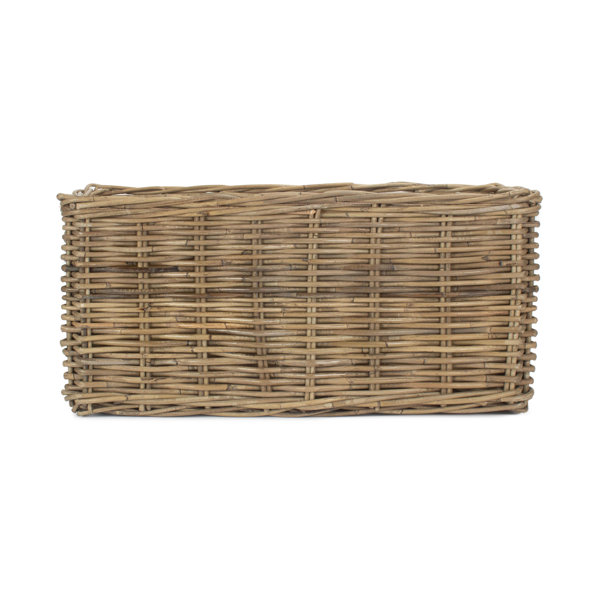 Bay Isle Home Rattan Under Bench Basket with Lining Wayfair.co.uk